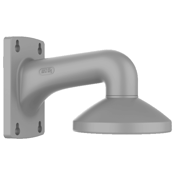 Soporte de pared - Acero inoxidable 316L - Recubrimiento anticorrosivo - Apto para uso en exterior - Capacidad de carga 5 kg - Color gris claro