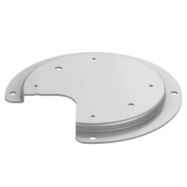 Soporte colgante anticorrosión Hikvision - Carga máxima 10 kg - Acero inoxidable SUS316L - Tratamiento superficial anticorrosión - Ø 170 mm  x 10 mm (Al) - Color gris plateado