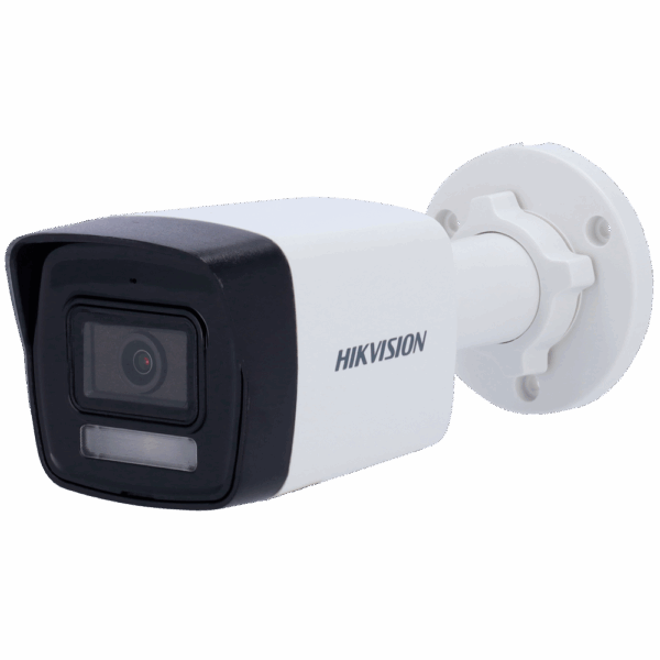 Cámara Bullet IP Hikvision gama Value - Resolución 2 MP (1920x1080) - Lente 2.8 mm - Luz híbrida 30 m | DWDR - Detección de movimiento 2.0 - Micrófono integrado | PoE | IP67