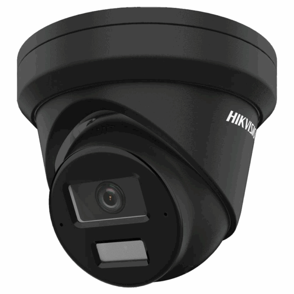 Hikvision - Cámara Turret IP gama PRO - Resolución 8 Megapixel (3840x2160) - Lente 2.8 mm | Micrófono dual en array - Luz híbrida alcance 30 m | PoE | MicroSD | IP67 - AcuSense | Detección de movimiento 2.0