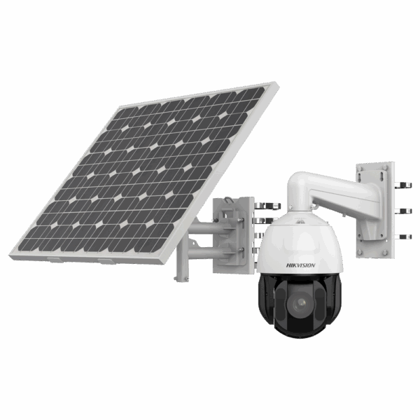 Cámara IP domo PTZ Solar 4G - Resolución 4 Mpx (2560x1440) - Lente varifocal motorizada 4.8~120 mm - Incluye panel fotovoltaico para uso autónomo - Baterías de litio 360 Wh | IR 150m | Wi-Fi - MicroSD | eMMC | IP66 | Face Detection