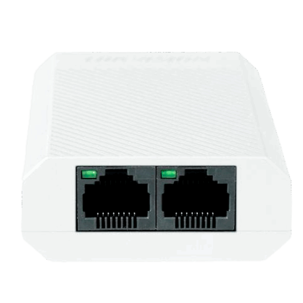 Hikvision Extensor PoE de Interior - Amplía alcance alimentación PoE hasta 100 metros - 2 puertos PoE Out + 1 Uplink RJ45 PoE In -  IEEE 802.3 af/at - Potencia de salida máxima 30 W - Velocidad 10/100 Mbps