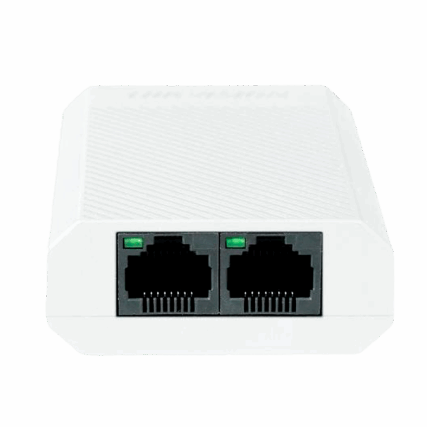 Hikvision Extensor PoE de Interior - Amplía alcance alimentación PoE hasta 100 metros - 2 puertos PoE Out + 1 Uplink RJ45 PoE In -  IEEE 802.3 af/at - Potencia de salida máxima 30 W - Velocidad 10/100/1000 Mbps