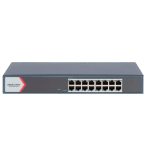 Hikvision Gigabit Switch Gestionable - 16 RJ45 10/100/1000 Mbps - VLAN/Port Isolation/Loop Detection/LLDP - Link Aggregation/PoE Watchdog/SNMP