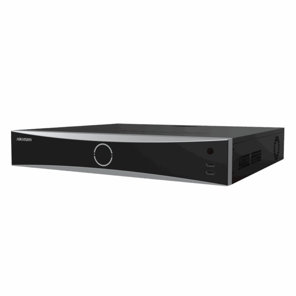 Hikvision grabador NVR 32 CH IP gama PRO - Switch 16 CH PoE máx. 200 W - Resolución máxima 12Mpx - Ancho de banda 256 Mbps | Alarmas | Audio - Face Recognition | Admite 4 discos duros - Detección de movimiento 2.0 | AcuSense
