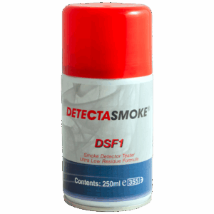 Aerosol tester para detectores humo - 250ml - Compatible con la mayoría de pértigas de test - Formula de residuos ultra bajos - Respuesta rápida con poca cantidad de aerosol