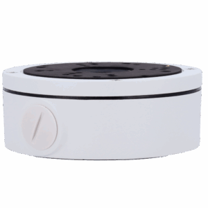 Caja de conexiones Easy-P - Para cámaras bullet y turret - Apto para uso exterior IP66 - Instalación en techo o pared - Diámetro de la base 138 mm - Pasador de cables