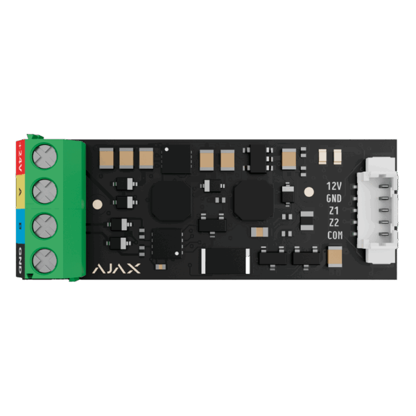 Módulo de integración dispositivo de terceros - Protocolo Fibra - Certificado grado 3 - 2 entradas cableadas  - Alarma configurable NC