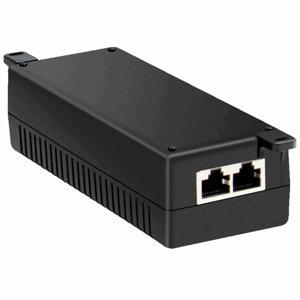 Inyector PoE - Entrada/Salida RJ45 10/100/1000 Mbps - Potencia 30 W - Distancia máxima 100 m - PoE/PoE+ IEEE802.3af/at - Estabilizado y protegido