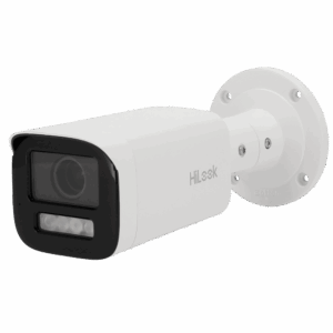 Cámara Bullet IP Hilook - Gama Hilook | microSD 512 GB - 4 MP | Lente motorizada 2.8~12 mm - IR 30 m | WDR 120 dB | Micrófono integrado - PoE | H.265+| IP67 | Luz blanca - WEB