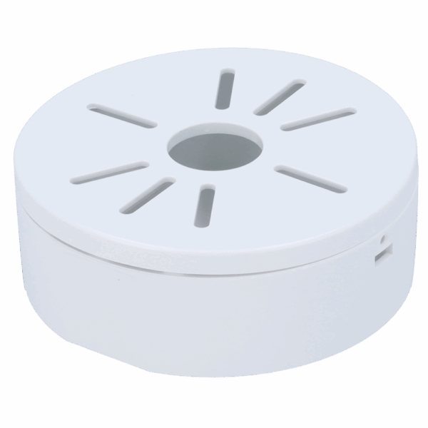 Caja de conexiones - Apto para uso exterior - Instalación en techo o pared - Pasador de cables - Plástico - Color blanco