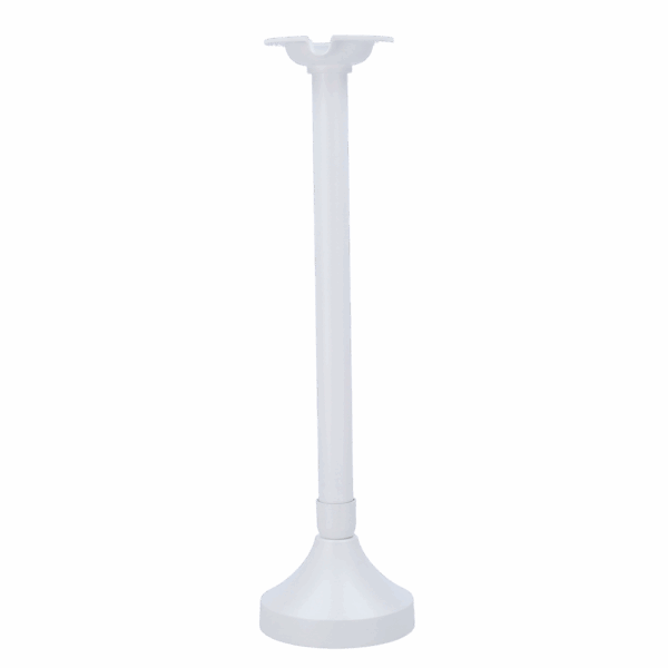 Soporte techo extensible - Altura 475-800 mm - Apto para uso en exterior - Compatible con XSECURITY - Pasador de cables - Color blanco