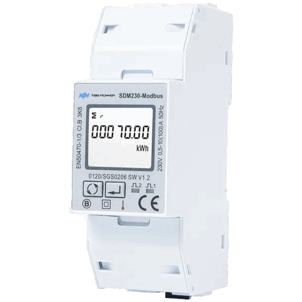 Smart Meter TBB - Monofásico | Bidireccional - Compatible con inversor Riio SUN II - Montaje en carril DIN - Para sistemas conectados a red