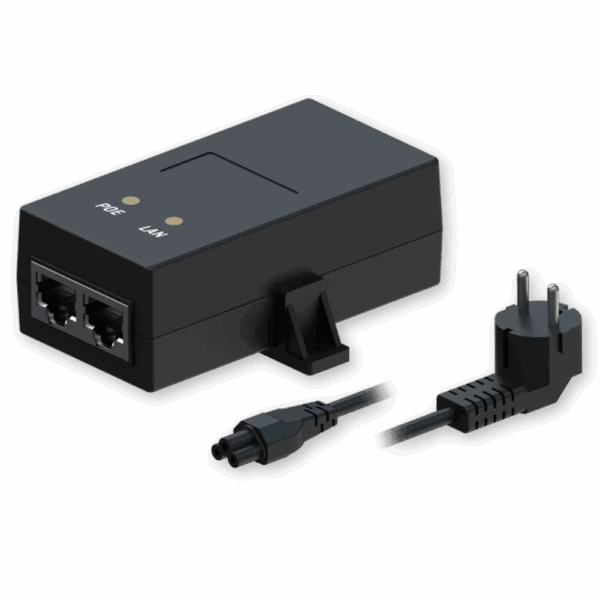 Inyector PoE Pasivo - Entrada/Salida RJ45 10/100/1000 Mbps - 24V 1A - Distancia máxima 100 m - Compatible con TK-PR1ICA70 y TK-PR1IC970 - Estabilizado y protegido