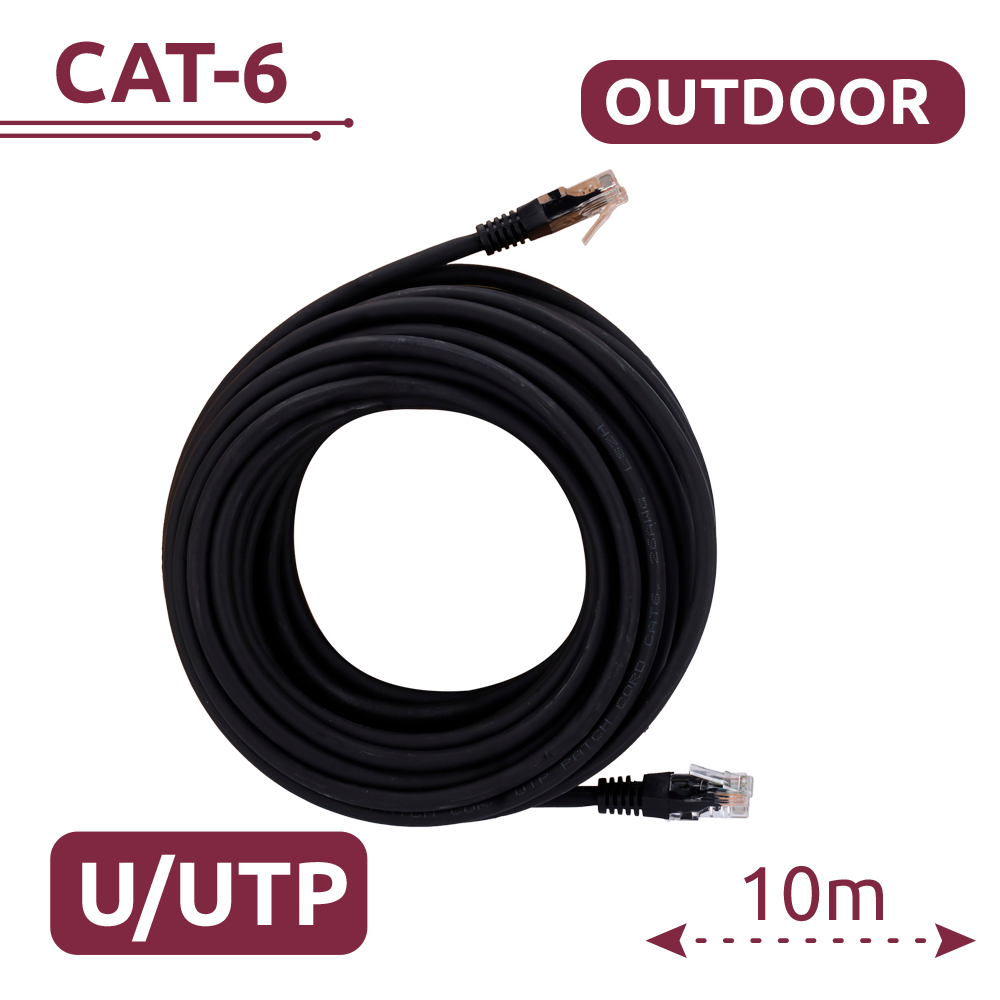 SAFIRE Cable UTPEthernetConectores RJ45Categoría UTP6-10-OUTDOOR