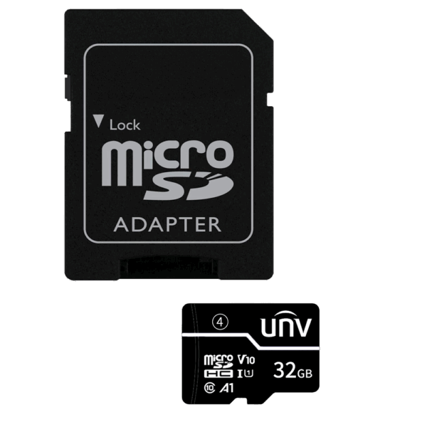 Tarjeta de memoria con adaptador Uniview - microSD | Capacidad 32 GB - Clase 10 | Velocidad escritura 30 MB/s - Hasta 500 ciclos de escritura - Formato exFAT - Ideal para móviles