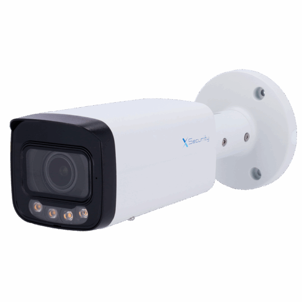 X-Security Cámara IP Bullet - 4 Megapíxel  (2688x1520) - Lente Motorizada 2.7~13.5mm - WDR 120dB | Dual Light(IR 60m y Luz Blanca 60m) - WizSense