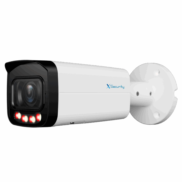 X-Security Cámara IP Bullet - 6 Megapíxel  (3288x1850) - Lente Motorizada 2.7~13.5mm - WDR 120dB | Dual Light (IR 60m y Luz Blanca 60m) - WizSense