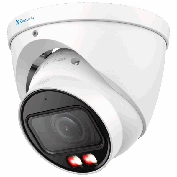 X-Security Cámara IP Turret  - 6 Megapíxel (3288x1850) - Lente Motorizada 2.7~13.5 mm - WDR 120dB | Dual Light alcance 40 m - WizSense