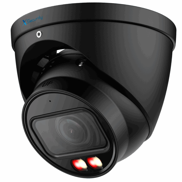 X-Security Cámara IP Turret  - 8 Megapíxel (3840x2160) - Lente Motorizada 2.7~13.5 mm - WDR 120dB | Dual Light alcance 40 m - WizSense