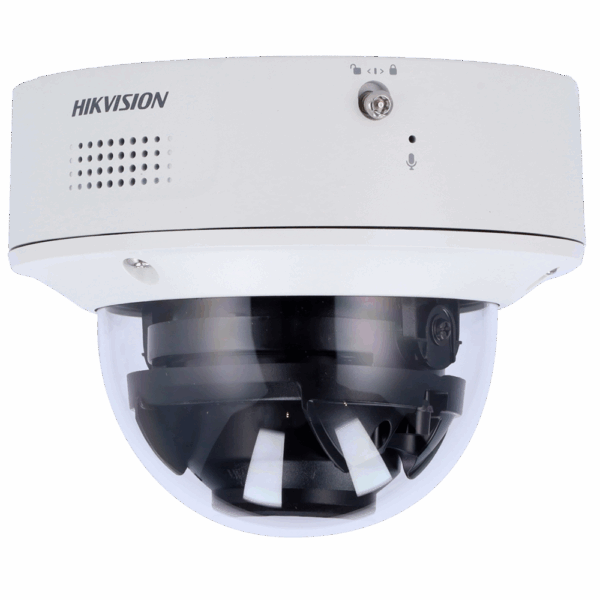 Hikvision - Cámara Domo IP gama SOLUTIONS - 4 MPx (2688x1520) | Alarmas | Audio | 5 streams - Lente 2.8~12 mm | Compresión H.265+ - IR 30 m | Múltiples funciones inteligentes - Tarjeta MicroSD hasta 1 TB | IK10