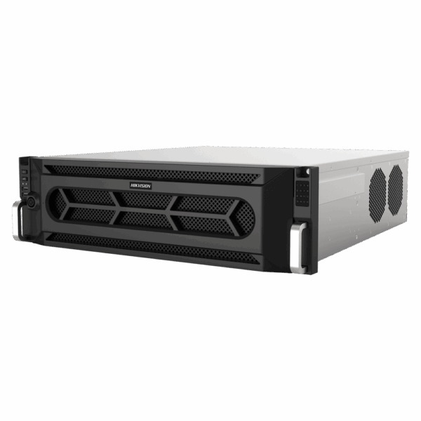 Hikvision - Gama SOLUTIONS - Grabador NVR 64 CH IP - Resolución12 Mpx | Alarmas | AcuSense | 16 HDD - Ancho de banda 400 Mbps | RAID - Detección de movimiento 2.0 | Face Recognition