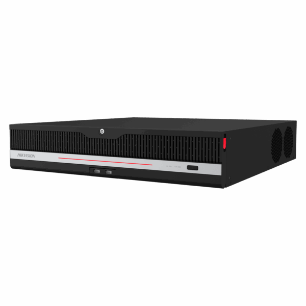 Hikvision Grabador NVR 16 CH IP gama SOLUTIONS - Resolución máxima 32Mpx@2ch - Ancho de banda 320 Mbps  - Audio | Alarmas | 8 HDD | POS | RAID - Detección de movimiento 2.0 | Face Recognition - AcuSense | Video Structure | ANPR