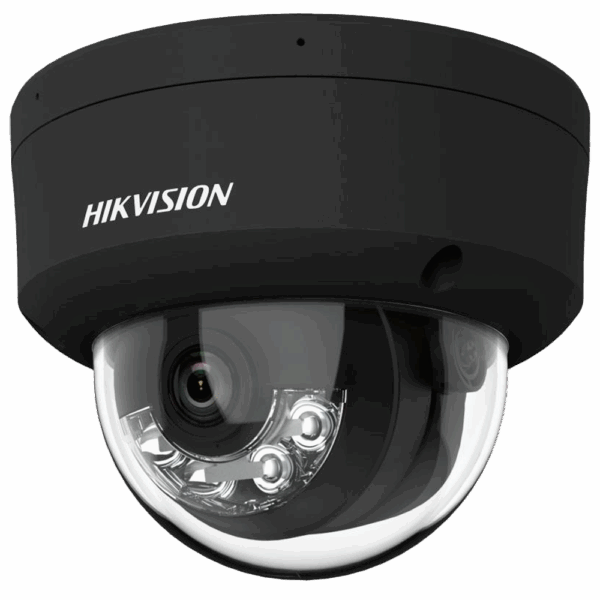 Hikvision - Cámara Domo IP gama PRO - Resolución 2 Megapixel (1920x1080) - Lente 2.8 mm | Micrófono dual en array - Luz híbrida alcance 30 m | PoE | MicroSD | IP67 - AcuSense | MD2.0 | Audio | Alarmas | IP67 | IK10