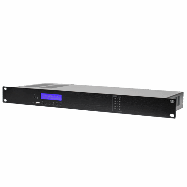 Matriz de control - 5 zonas - Reproductor USB - Múltiples entradas - Alimentación Phantom para micro