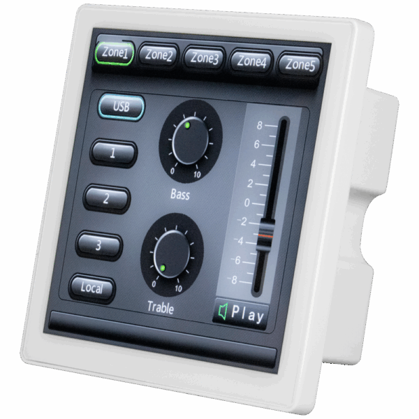 Panel de control inteligente - Programable/configurable - Instalación en pared - Compatible con DSPPA-MAG505 - Ajuste de volumen