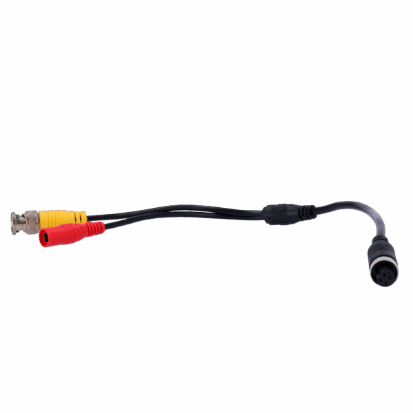 Cable M12F a BNC + DC - Cable de salida de video para monitor - Compatible streamax - Longitud 35cm