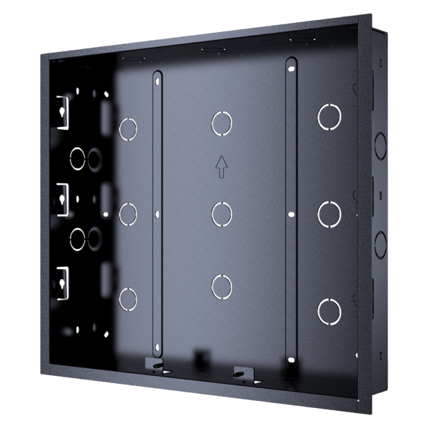 Soporte para videoportero - Específico para Akuvox AK-X916S - Medidas: 336 (Al) x 382 (An) x 59 (Fo) mm - Fabricado en acero galvanizado - Montaje encastrado - Fácil instalación