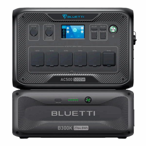 Kit batería doméstica Bluetti - Capacidad 2765Wh - Potencia 5000W - Salidas y formas de recarga múltiples - Control a través la APP (Wifi y Bluetooth) - Respaldo doméstico UPS 24/7