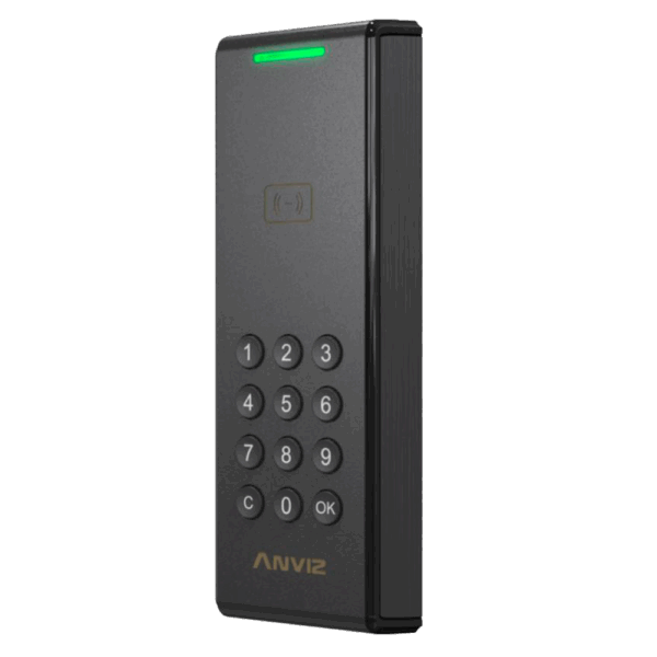 Lector de acceso - Acceso por tarjeta EM/MF y PIN - Indicador LED y acústico - Wiegand 26/34 | OSDP - Compatible con controladoras Anviz - Apto para exterior IP65