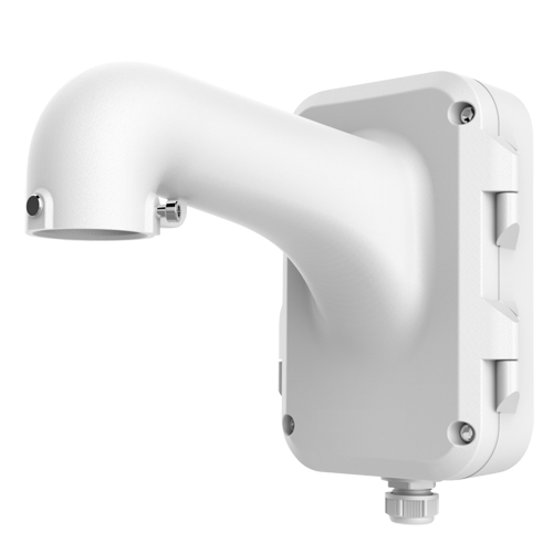 Soporte de pared - Caja de conexiones - Apto para uso en exterior - Color blanco - Pasador de cables