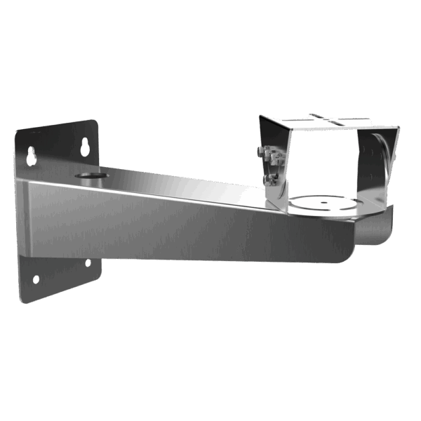 Soporte de pared - Acero inoxidable con recubrimiento anticorrosión - Apto para interior y exterior - Color gris - Capacidad de carga 20 kg