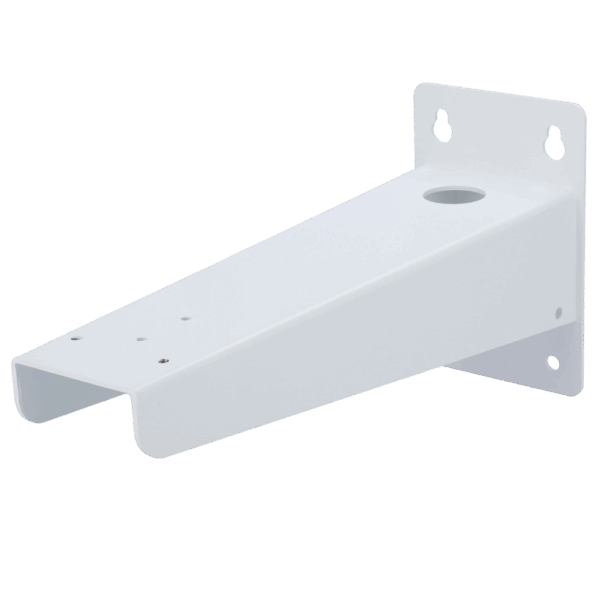 Soporte de pared - Capacidad de carga 15 kg - Apto para uso en exterior - Color blanco - Acero galvanizado