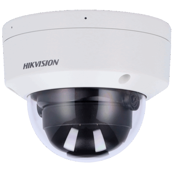 Cámara Domo IP Hikvision gama VALUE - Resolución 2 Mpx (1920x1080) - Lente 4  mm - Luz híbrida alcance 30 m - Detección de movimiento 2.0 - Micrófono integrado | IP67 | IK08