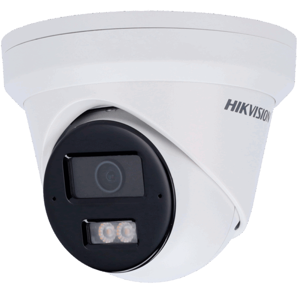 Hikvision cámara Turret IP gama PRO - Resolución 6 Megapixel (3200x1800) - Lente 2.8 mm | Micrófono dual en array - Luz híbrida alcance 30 m - PoE | MicroSD | IP67 - AcuSense | Detección de movimiento 2.0