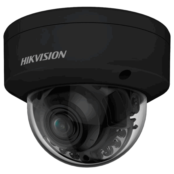 Hikvision - Cámara Domo IP gama PRO - Resolución 4 MPx (2688x1520) | PoE | Audio - Lente varifocal 2.8~12 mm | Alarmas | ColorVu - Luz híbrida 40m | MD 2.0 | Reconocimiento facial - AcuSense | IP67