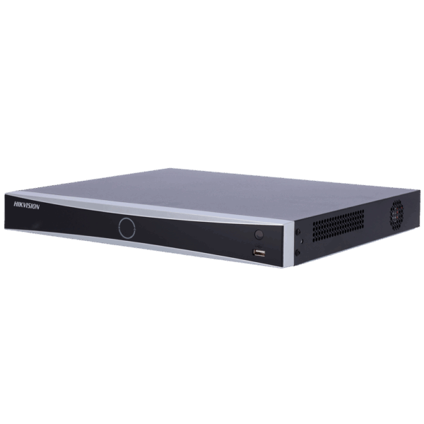 Hikvision - Gama PRO - Grabador NVR 8 CH IP - Resolución máxima 32Mpx | Alarmas | AcuSense - Ancho de banda 96 Mbps | Admite 2 discos duros - AcuSeek