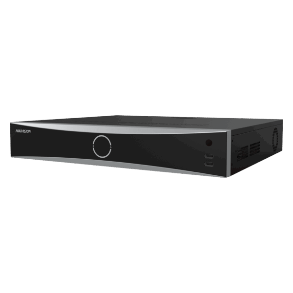 Hikvision grabador NVR 16 CH IP gama PRO - Resolución máxima 12 Mpx  - Ancho de banda 160 Mbps - Detección de movimiento 2.0 - AcuSense | Audio | Admite 4 discos duros - Face Recognition