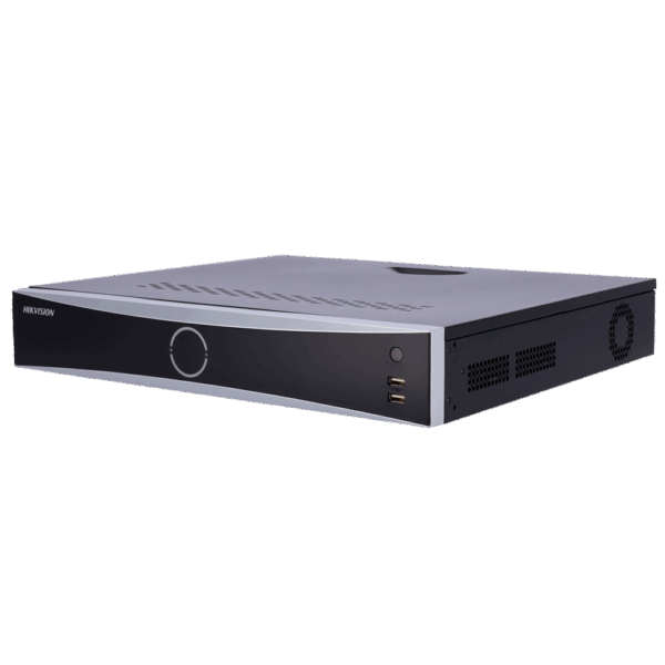 Hikvision - Gama PRO - Grabador NVR 32 CH IP / 16x Puertos POE af/at - Resolución máxima 32Mpx | Alarmas | AcuSense - Ancho de banda 384 Mbps | Admite 4 discos duros - AcuSeek