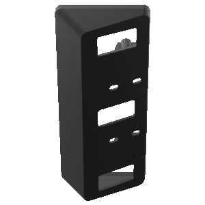 Soporte de superficie en ángulo - Específico para videoporteros - Compatible con DS-KV61x3-xPE1 - Orificios de conexión - 131 (Al) x 60 (An) x 35 (Fo) mm - Fabricado en PC