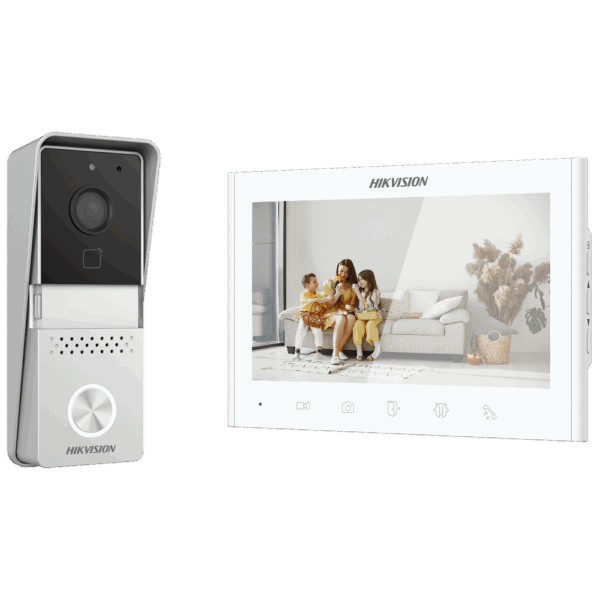 Kit de videoportero - Tecnología 2 hilos analógico - Placa y monitor | Permite 2 monitores más - Lector MF | Conexión por 2 hilos - Instalación Plug & Play - Montaje sobre superficie | IP55