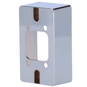 Caja para pulsador - Compatible con selección de producto - Instalación en superficie - Fabricado en aleación de zinc - Medidas 86 (Al) x 50 (An) x 30 (Fo) mm - Orificio para conexiones