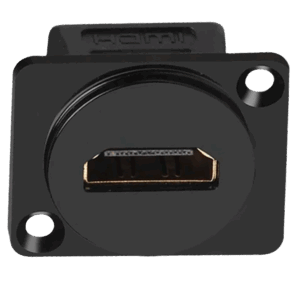 Conector - Cable HDMI macho a cable HDMI macho - Dos conectores HDMI hembra - Montaje encastrado