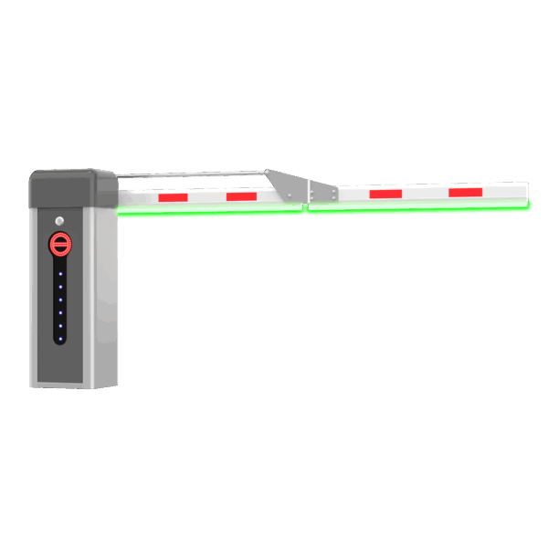 Barrera de parking - Brazo acodado en 90º (3 m) - Apertura a izquierdas | 5.000.000 ciclos - Indicadores LED | Modo de emergencia - Apta para exterior IP54