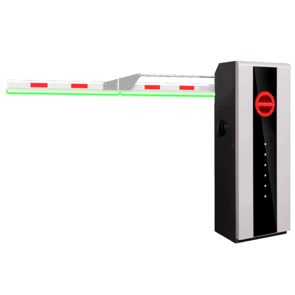 Barrera de parking de alto rendimiento - Brazo acodado en 90º (3 m) - Apertura a derechas | 10.000.000 ciclos - Indicadores LED | Modo de emergencia - Posibilidad de batería de respaldo - Apta para exterior IP54