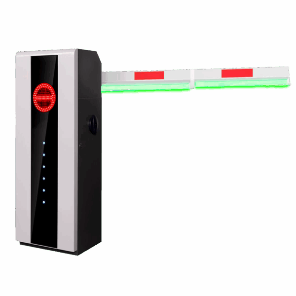 Barrera de parking de alto rendimiento - Brazo recto (hasta 6 m) - Apertura a izquierdas | 10.000.000 ciclos - Indicadores LED | Modo de emergencia - Posibilidad de batería de respaldo - Apta para exterior IP54